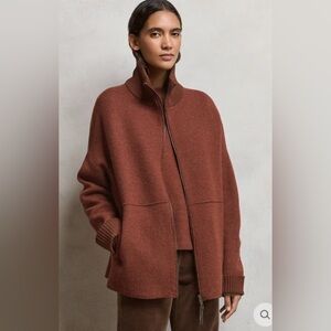 ZIP-FRONT KNITTED JACKET